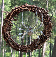 Load image into Gallery viewer, Hand Beaded Natural Montana Agate Sun Catcher Spider