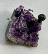 Load image into Gallery viewer, Amethyst Display with Faceted Amethyst Spiderling