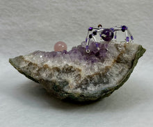 Load image into Gallery viewer, Amethyst Display with Cheveron Amethyst Spiderling