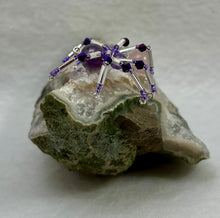 Load image into Gallery viewer, Amethyst Display with Cheveron Amethyst Spiderling