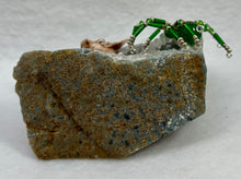 Load image into Gallery viewer, Amethyst Display with Green Jade Spiderling