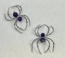 Load image into Gallery viewer, Beaded Amethyst Spider