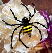Load image into Gallery viewer, Bumble Bee Beaded Spider