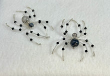 Load image into Gallery viewer, Beaded Black Dragon Vein Agate Spider