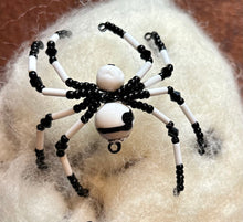 Load image into Gallery viewer, Beaded Black & White Spiderling