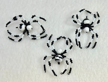 Load image into Gallery viewer, Beaded Black & White Spiderling