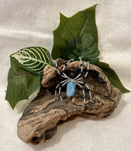 Load image into Gallery viewer, Beaded Blue Agate Spider