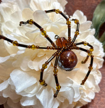 Load image into Gallery viewer, Brown Ceramic Beaded Spider
