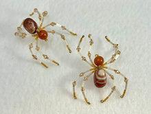 Load image into Gallery viewer, Beaded Banded Brown Agate Spider