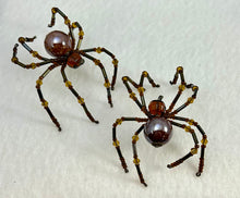 Load image into Gallery viewer, Beaded Brown Ceramic Spider
