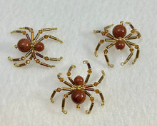 Load image into Gallery viewer, Beaded Brown Goldstone Spiderling