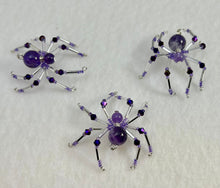 Load image into Gallery viewer, Beaded Cheveron Amethyst Spiderling
