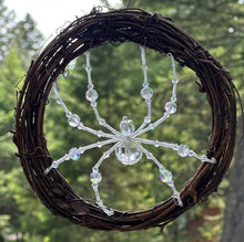 Load image into Gallery viewer, Hand Beaded Crystal Sun Catcher Spider