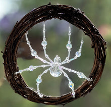 Load image into Gallery viewer, Hand Beaded Crystal Sun Catcher Spider
