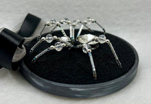 Load image into Gallery viewer, Clear Crystal Spider on Black 4 Inch Hoop