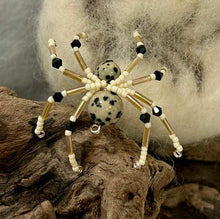 Load image into Gallery viewer, Beaded Dalmatian Jasper Spiderling