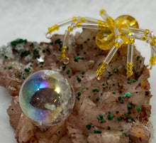 Load image into Gallery viewer, Epidote Display with Yellow Citrine Spiderling