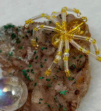 Load image into Gallery viewer, Epidote Display with Yellow Citrine Spiderling