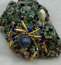 Load image into Gallery viewer, Epidote Display with Blue Lapis Spiderling