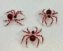 Load image into Gallery viewer, Beaded Ruby Chalcedony Spiderling