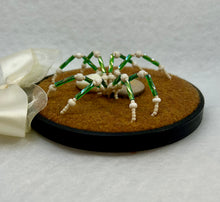 Load image into Gallery viewer, Vintage Cloth Fishing Fly Cufflink on Brown 4 Inch Hoop Spider