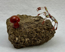 Load image into Gallery viewer, Grossular Garnet Display with Ocean Jasper Spiderling