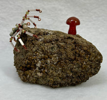Load image into Gallery viewer, Grossular Garnet Display with Ocean Jasper Spiderling