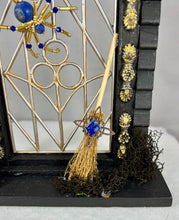 Load image into Gallery viewer, Cemetery Gate with Lapis Stone Spiderling and Jasper Skull Display