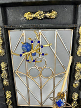 Load image into Gallery viewer, Cemetery Gate with Lapis Stone Spiderling and Jasper Skull Display