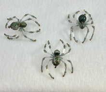 Load image into Gallery viewer, Beaded Green Zebra Jasper Spiderling