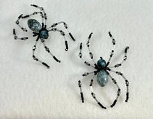 Load image into Gallery viewer, Beaded Gray Marbled Spider