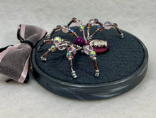 Load image into Gallery viewer, Vintage Cufflink Silver Roman Knight on Grey 3 Inch Hoop Spider
