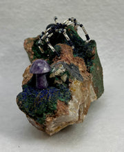 Load image into Gallery viewer, Malachite & Azurite Display with Blue Goldstone Spiderling