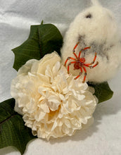 Load image into Gallery viewer, Beaded Orange Crackle Glass Spiderling