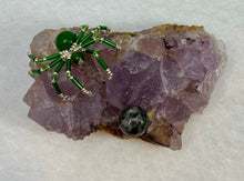 Load image into Gallery viewer, Purple Fluorite Display with Green Jade Spiderling