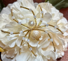 Load image into Gallery viewer, Peach Pearl Beaded Spider