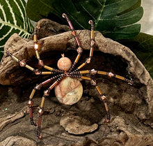 Load image into Gallery viewer, Beaded Picasso Jasper Spider