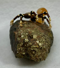 Load image into Gallery viewer, Pyrite with Tiger's Eye Spiderling