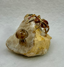 Load image into Gallery viewer, Quartz Geode with Brown Goldstone Spiderling