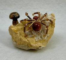Load image into Gallery viewer, Quartz Geode with Brown Goldstone Spiderling