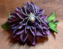 Load image into Gallery viewer, Silver Pearl Beaded Spider