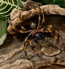 Load image into Gallery viewer, Beaded Smokey Quartz Spider