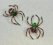 Load image into Gallery viewer, Beaded Christmas Sparkle Spider