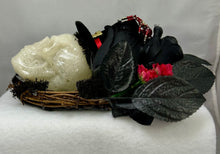 Load image into Gallery viewer, White Lucite Skull & Spider Wreath Display