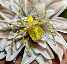 Load image into Gallery viewer, Yellow Sparkle Beaded Spider