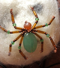 Load image into Gallery viewer, Beaded Green Aventurine Spiderling