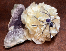 Load image into Gallery viewer, Beaded Amethyst Spider