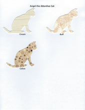 Load image into Gallery viewer, Handmade Custom Fabric Angel the Attentive Cat Blank Greeting Card