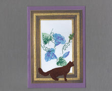 Load image into Gallery viewer, Handmade Custom Fabric Babette the Beautiful Cat Blank Greeting Card