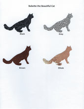 Load image into Gallery viewer, Handmade Custom Fabric Babette the Beautiful Cat Blank Greeting Card